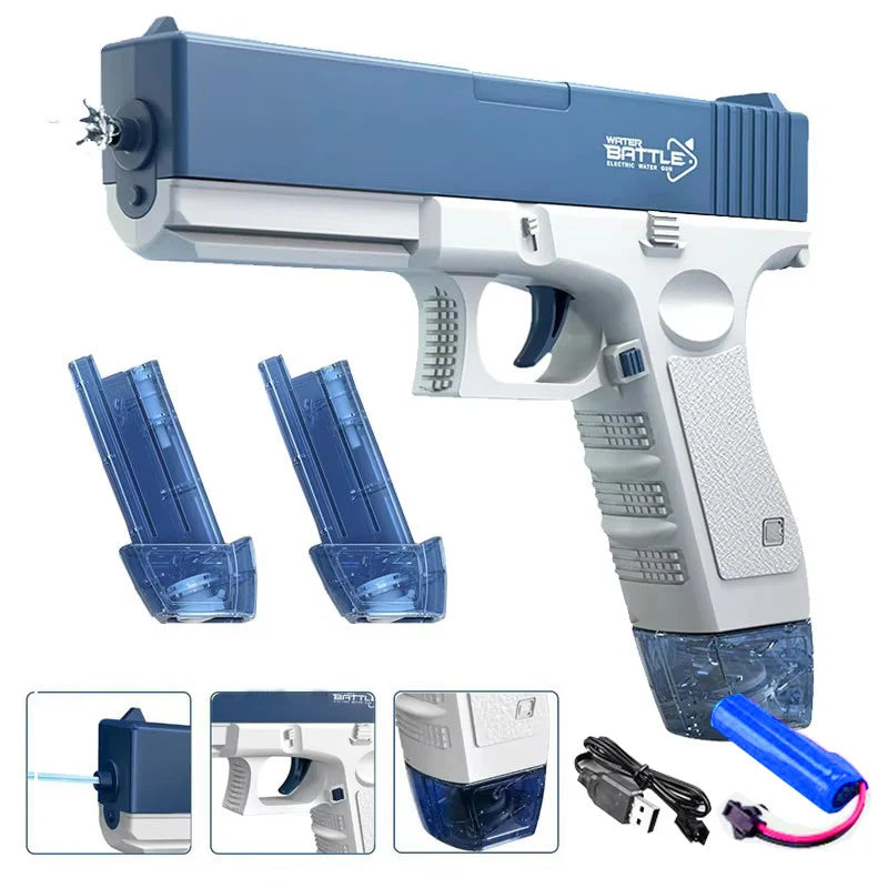 Soak'd™ Full-Auto Electric Water Gun Pistol – Summer Toy for All Ages