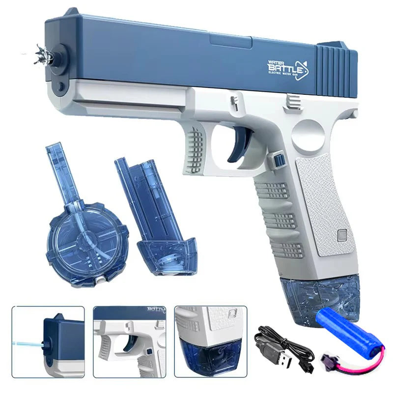 Soak'd™ Full-Auto Electric Water Gun Pistol – Summer Toy for All Ages